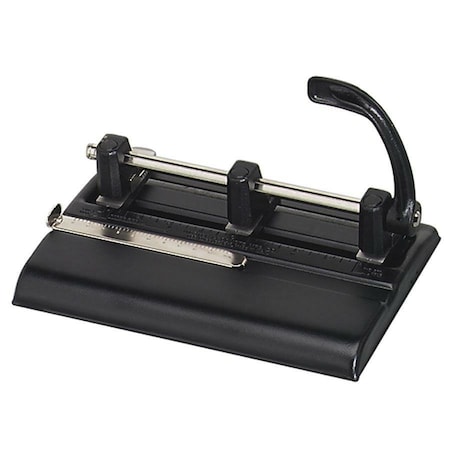 Master Heavy-Duty 3-Hole Punch, Adjust Center, 40 Sht Cap, BK MAT1325B